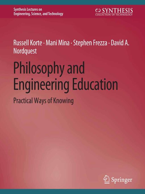 Title details for Philosophy and Engineering Education by Russell Korte - Available